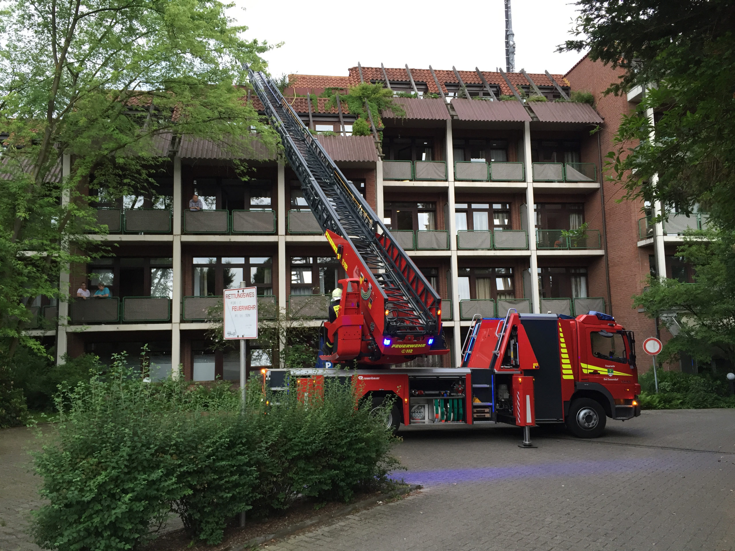 Feuerwehrübung in der Klinik am Hellweg - Bad Sassendorf