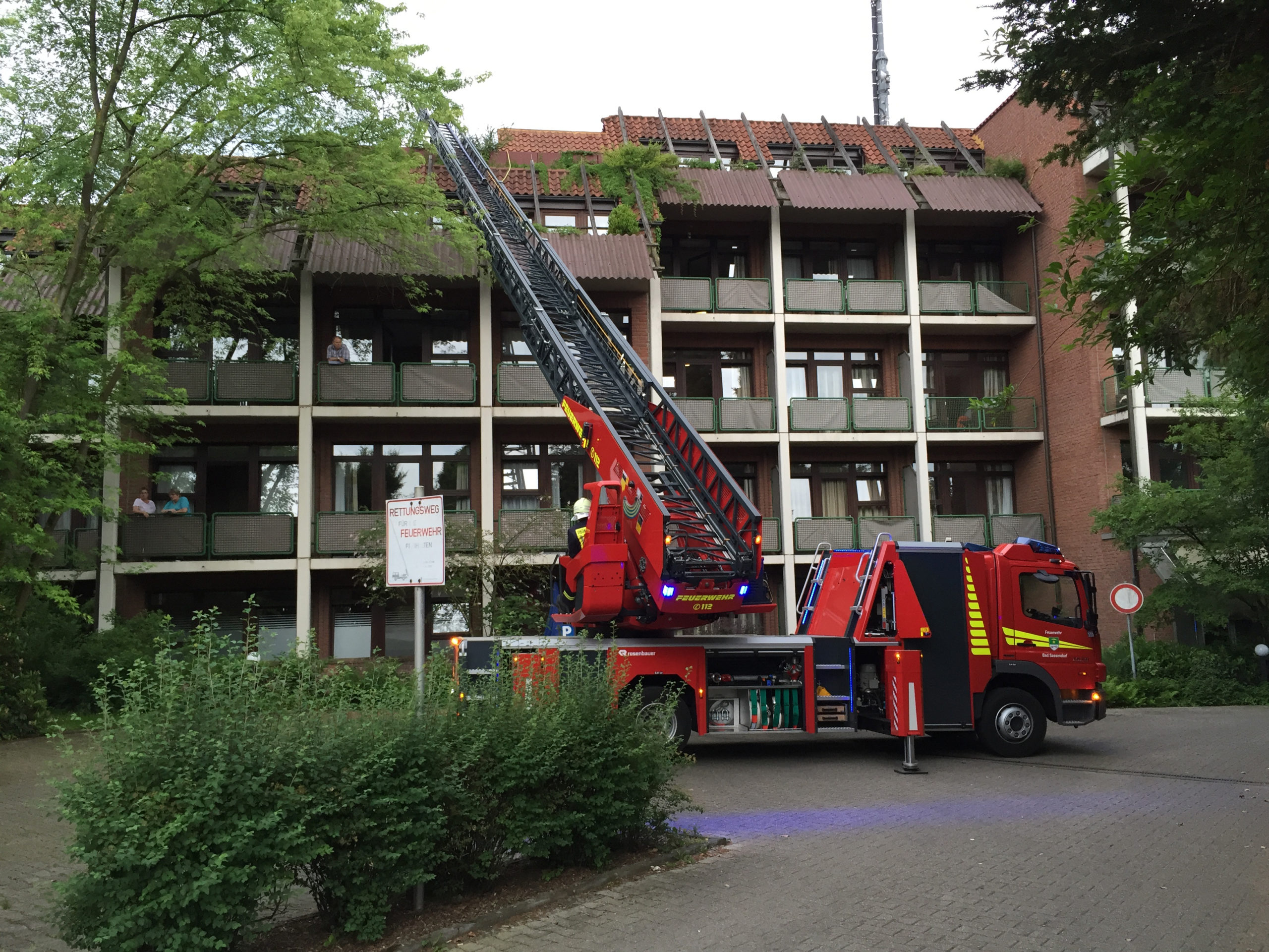 Feuerwehrübung in der Klinik am Hellweg - Bad Sassendorf