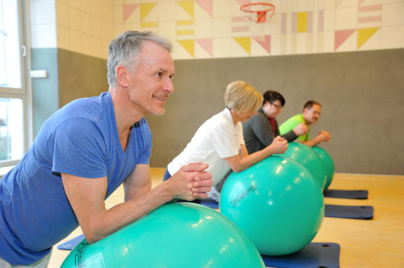 Gruppengymnastik im Rahmen der medizinischen Rehabilitation